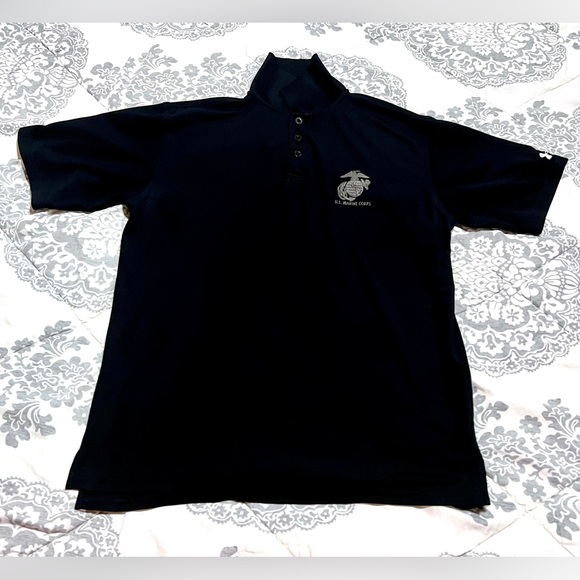 USMC United States Marine Corps SALUTE TO SERVICE Size small Polo Golf Shirt! - Picture 1 of 5